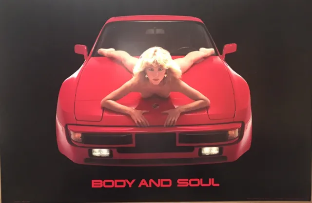 Porsche”Body & Soul Original 1980’s 24”x 36” Car Poster! + FREE 8”x10” One Only!