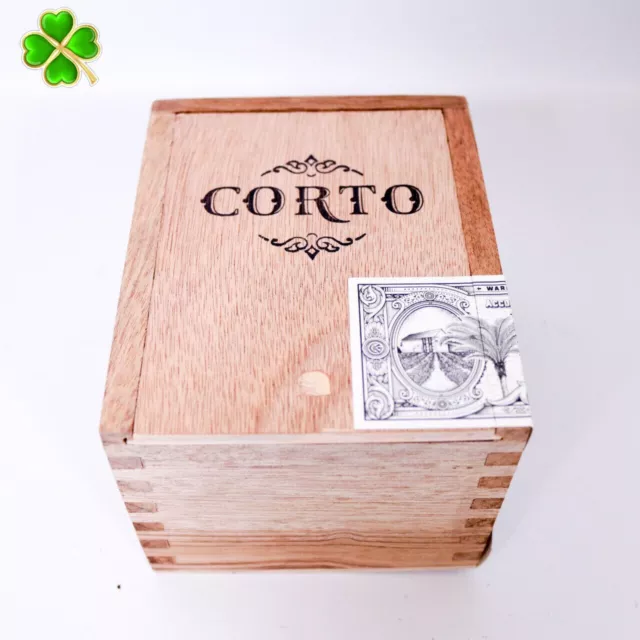 Corto | Cabinet Wood Cigar Box Empty - 5.5" x 4.5" x 3.75"