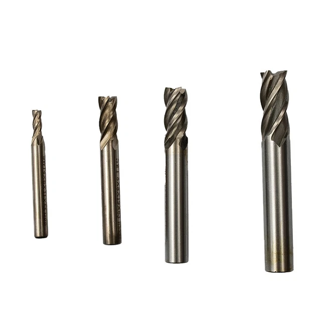 Set Coupeur Perceuse HSS Tige Embout Chaud 4/6/8/10 / 12mm Moulin Fin Droit D