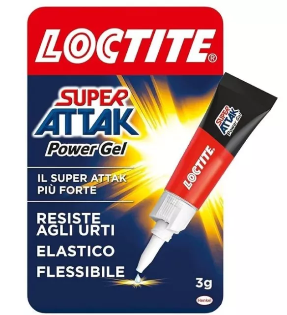 Super- Attak Adhésif Power Gel Colle Porcelaine Métal Caoutchouc 4124