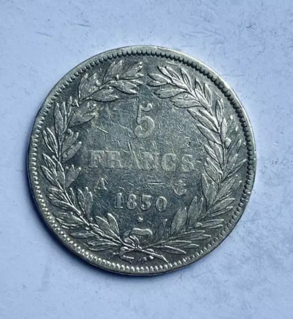 5 Francs Argent 1830 A Louis Philippe