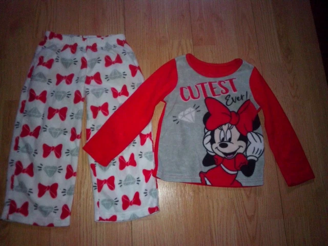 Disney Minnie Mouse 2 Piece Girls Pajama Set Size 4