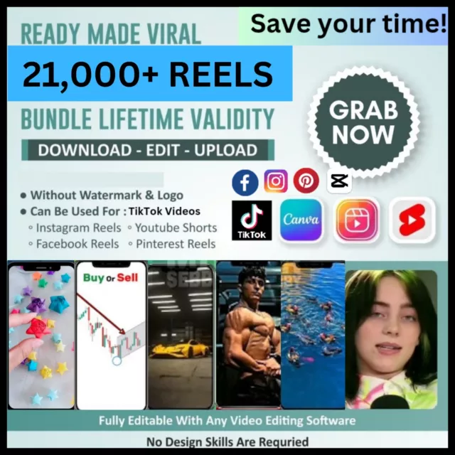 Viral Insta/FB/Tiktok/YouTube & Pinterest Memes And Reels Bundles 🔥