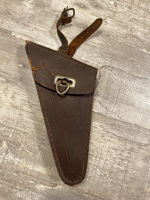 Sacoche à Outils De Cadre Pour Vélo Ancien En Cuir Marron - Pratique Et Vintage