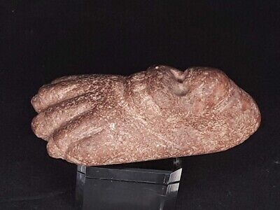 Pre Columbian Volcanic stone foot offering effigy 2