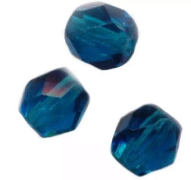 20 PERLES FACETTES DE BOHEME  8 mm AQUAGREEN AB .