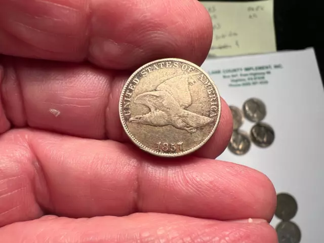 1857 FLYING EAGLE PENNY.........................with FREE shipping