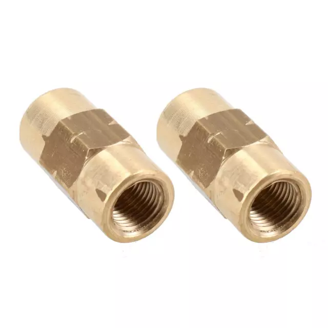 M10 x 1mm Brass Inline Brake Pipe Fitting Joiner Connector For 3/16” Pipe 2pc