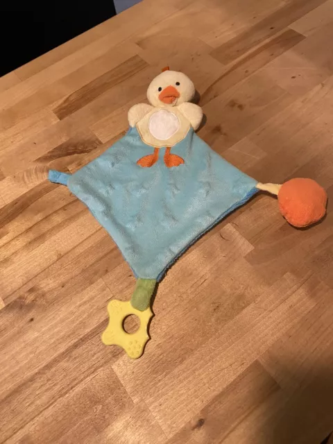 Manta de seguridad azul acuático Cudlie Aqua PATO pollo Paci colgador de bolas arrugadas