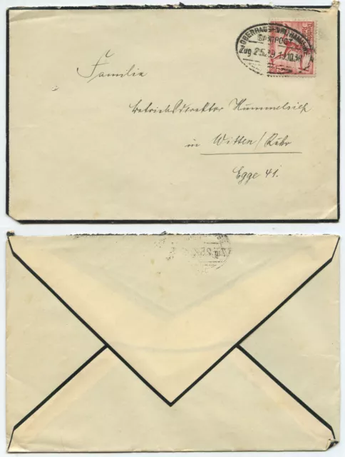 42847 - Mi.Nr. 613 - Beleg nach Witten/Ruhr - Bahnpoststempel 19.10.1936