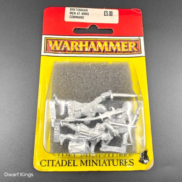 Citadel Warhammer Bretonnian Men At Arms Command Group Sealed 1995