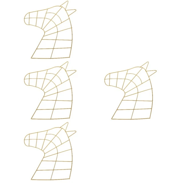 4pcs DIY Metallkreuzkranzrahmen Eisenkranzrahmen Pferdehörde -Kranz Rack