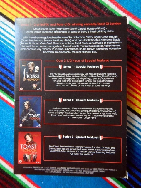 ✺Near New✺ TOAST OF LONDON Seasons 1-3 Coffret DVD - 3 DISQUES - RÉGION 2 3
