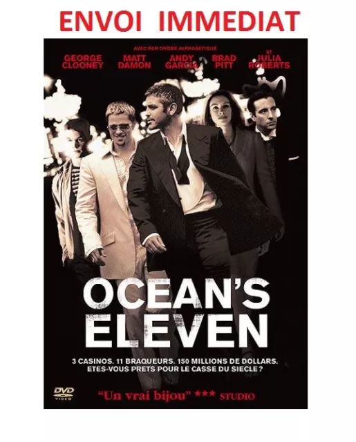 " Ocean's Eleven "  Dvd Film Brad Pitt George Clooney Julia Roberts Andy Garcia