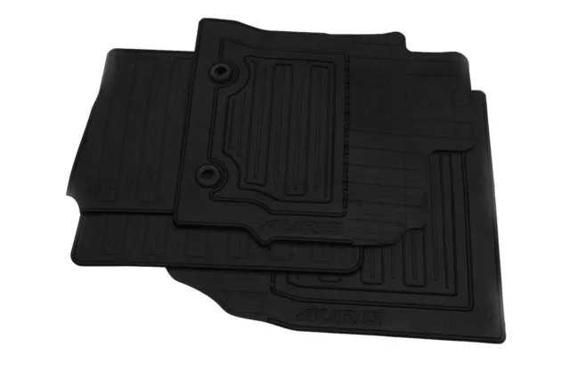GENUINE TOYOTA AURIS Front Rear Rubber Floor Mats Black 2012