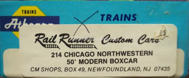 Rail Runner Custom #214 HO Chicago Northwestern 50' Boxcar #156187