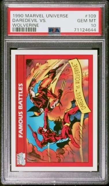 1990 Marvel Universe #109 Daredevil VS Wolverine PSA 10 GEM MINT