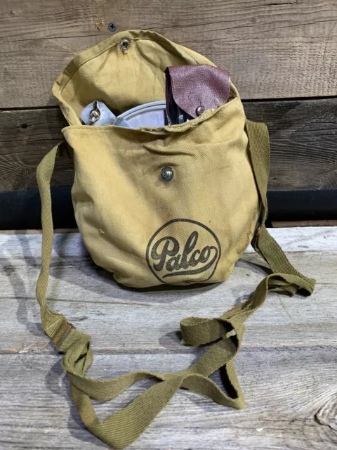 1960s Palco, Mess Kit in Canvas Pouch, Four Piece with Utensils