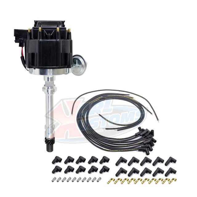 SBC BBC HEI Distributor Black Cap 65KV 350 454 & Moroso 9880M Universal