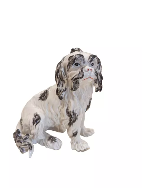 Nymphenburg Porzellan Sitzender Spaniel Form 1684