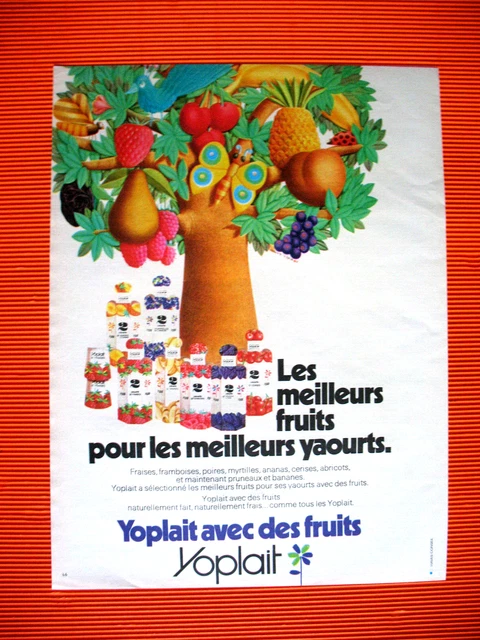 Publicite De Presse Yoplait Yaourts Avec Les Meilleurs Fruits Ad 1970