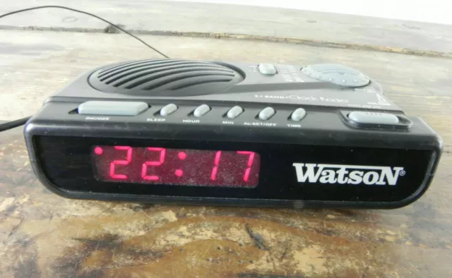 Vecchia RADIO SVEGLIA Watson Clock MODELLO UR 4513 Vintage D'epoca Soprammobile