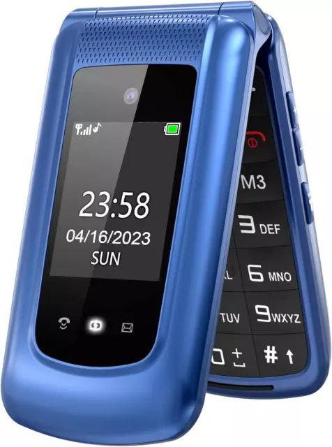 GSM Telefono Cellulare per Anziani,Flip Telefoni Cellulari Tasti Grandi,Volume A