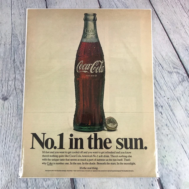 VINTAGE 1973 COCACOLA COKE Soda Genuine Magazine Advertisement Print