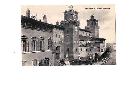 spedita f p. tram Ferrara il Castello Estense visto dai giardini pubblici 