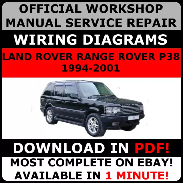 OFFICIAL WORKSHOP Service Repair MANUAL LAND ROVER RANGE ROVER P38 1994-2001