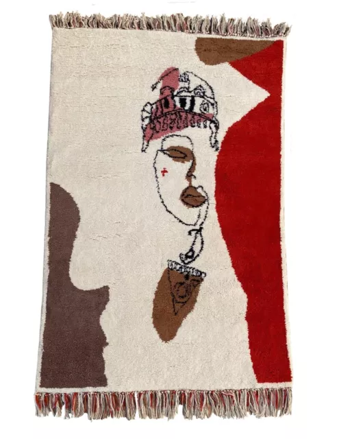 Tapis berbère beni ouarain Femme Amazigh "Imma" (Edition UNIQUE ECO)