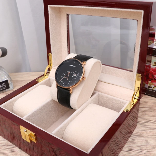 Orologio da viaggio bambù organizer supporto display bracciale 2