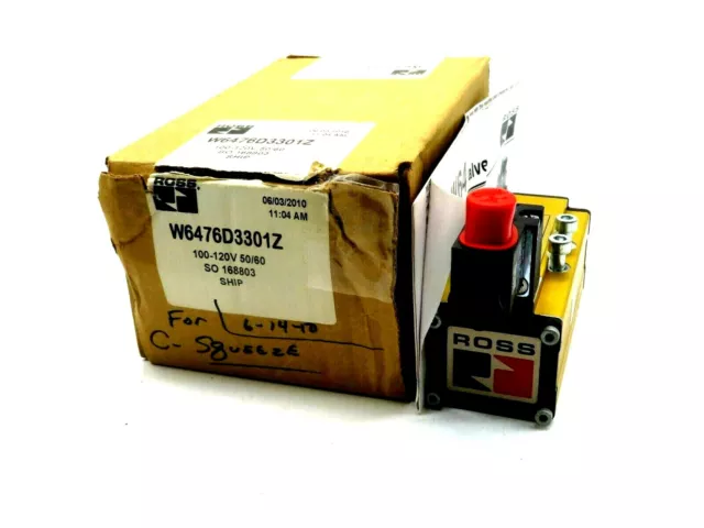 Neuf ROSS CONTROLS W6476D3301Z Valvule 100/120V 50/60