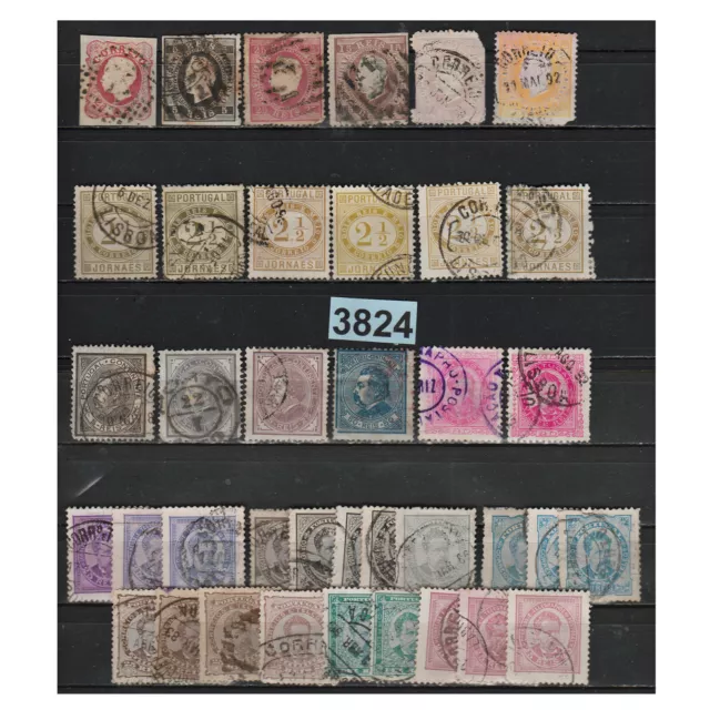 3824 PORTUGAL 37 TIMBRES Oblitérés Certains2èCHOIX 1862-87 COTE+333€