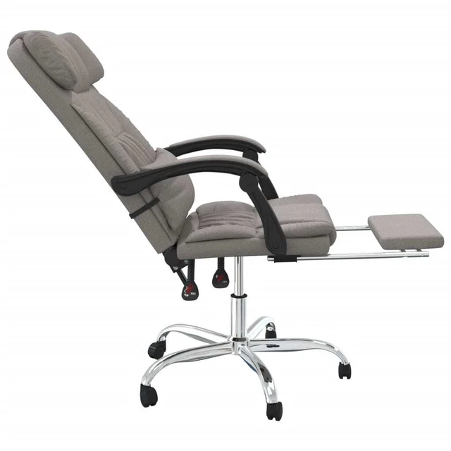 Fauteuil de massage inclinable de bureau Taupe Tissu 7