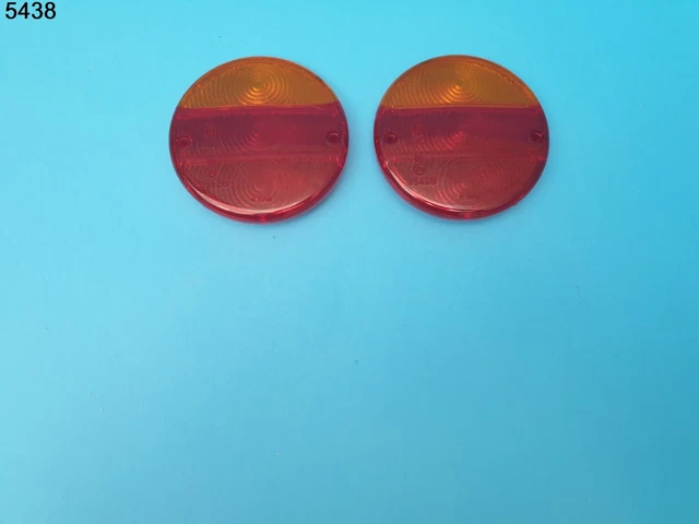 COPPIA FANALI POSTERIORI Per Rimorchio Trattore Caravan Carrello Con Lampadine EUR 25,00 - Foto 6