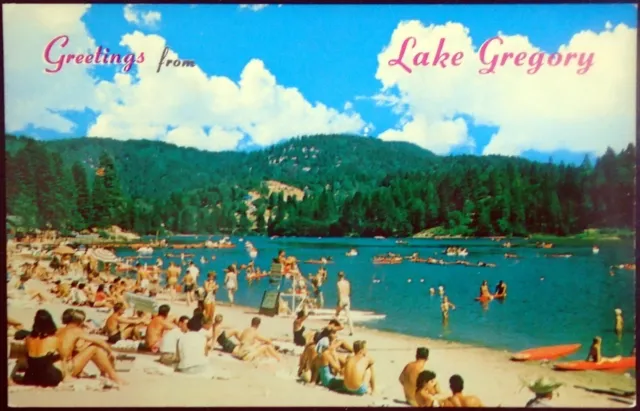 “Greetings from Lake Gregory”, Crestline, Regional Park, Beach, California