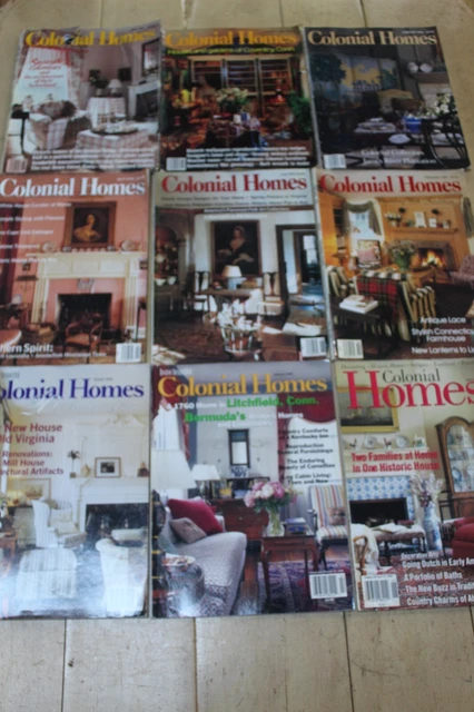 Vintage Lot of 16 Colonial Homes Magazines 1990-1999 Vintage Lot of 16 Colonial Homes Magazines 1990-1999