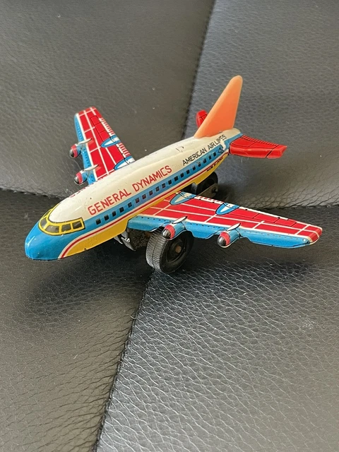 Jouet Ancien Avion En Tôle AMERICAN AIRLINES - Général Dynamics - Fabriqué Au Japon