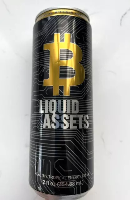 Bitcoin Energy Drink LIQUID ASSETS Unused BTC Drink New York 2019 Consensus NYC