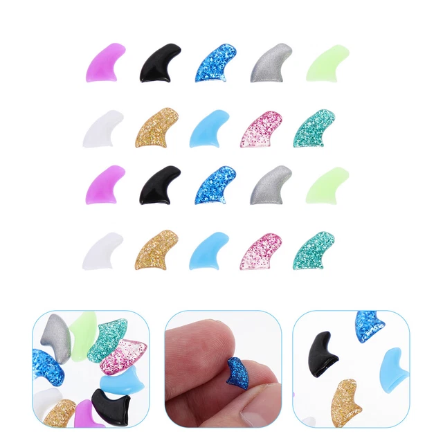 Kit de 10 juegos de gel de sílice protector de uñas de gato aplicadores de garras de gato