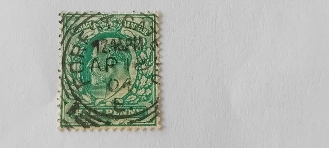 GB KEV11 1/2d Green - Forest Gate Squared Circle Postmark