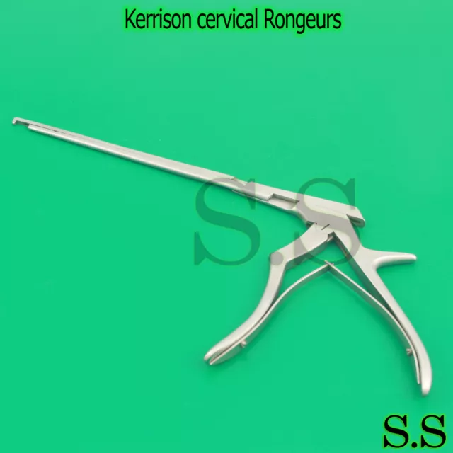 Kerrison cervical rongeurs 3 mm bit 8" shaft 90 down