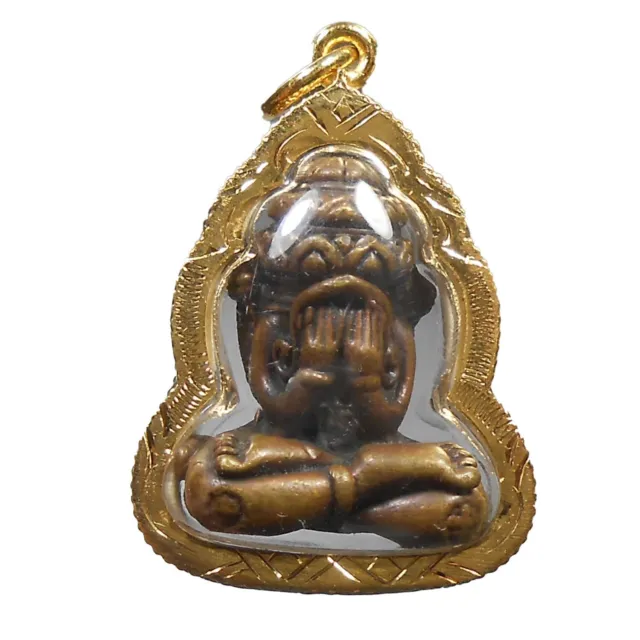 Top! Real Phra Pidta Lp Kambu Old Thai Buddha Amulet Hot Pendant Very Rare !!!