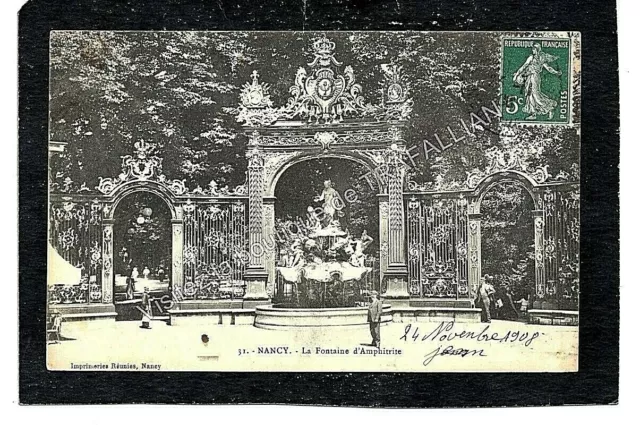 cpa 54 NANCY - La fontaine d'Amphitrite (1908)
