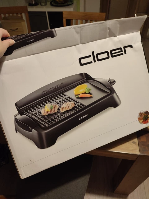 Cloer Tischgrill 656 Elektrogrill Barbecue Grill 2000 Watt mit Fettauffangschale