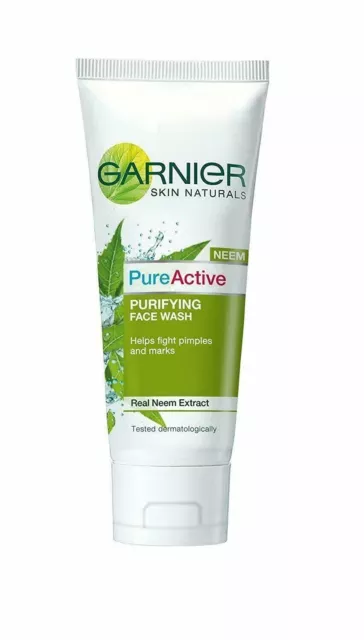 Garnier Skin Naturals Pure Active Neem Face Wash, 100g + Free Shipping 2