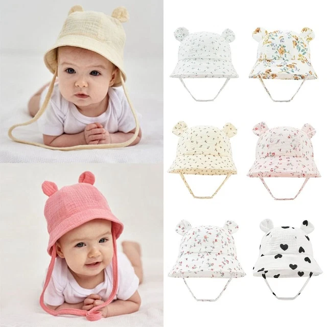 Cappello per orecchie estivo per bambine coniglio bambino cappello da pescatore berretto Panama berretto da sole bambini
