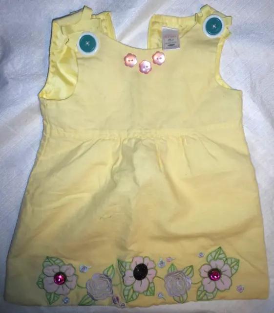 Homemade Diaper Stacker Old Navy Baby Dress Decorated Yellow Embroidered Buttons 2