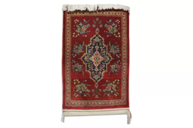 nr EC1840 Handgeknüpfter Vintage Teppich Ghoum Antik Wolle 100 x 61 cm